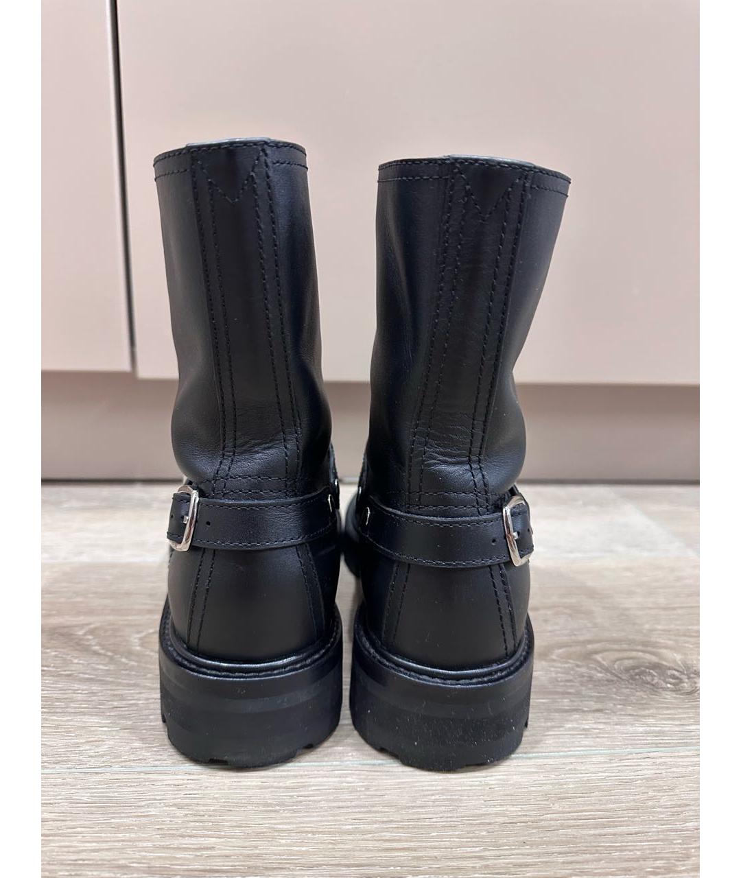 CELINE Черные кожаные полусапоги, фото 4