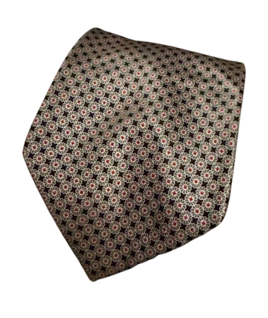 BRIONI Серый шелковый галстук, фото 1