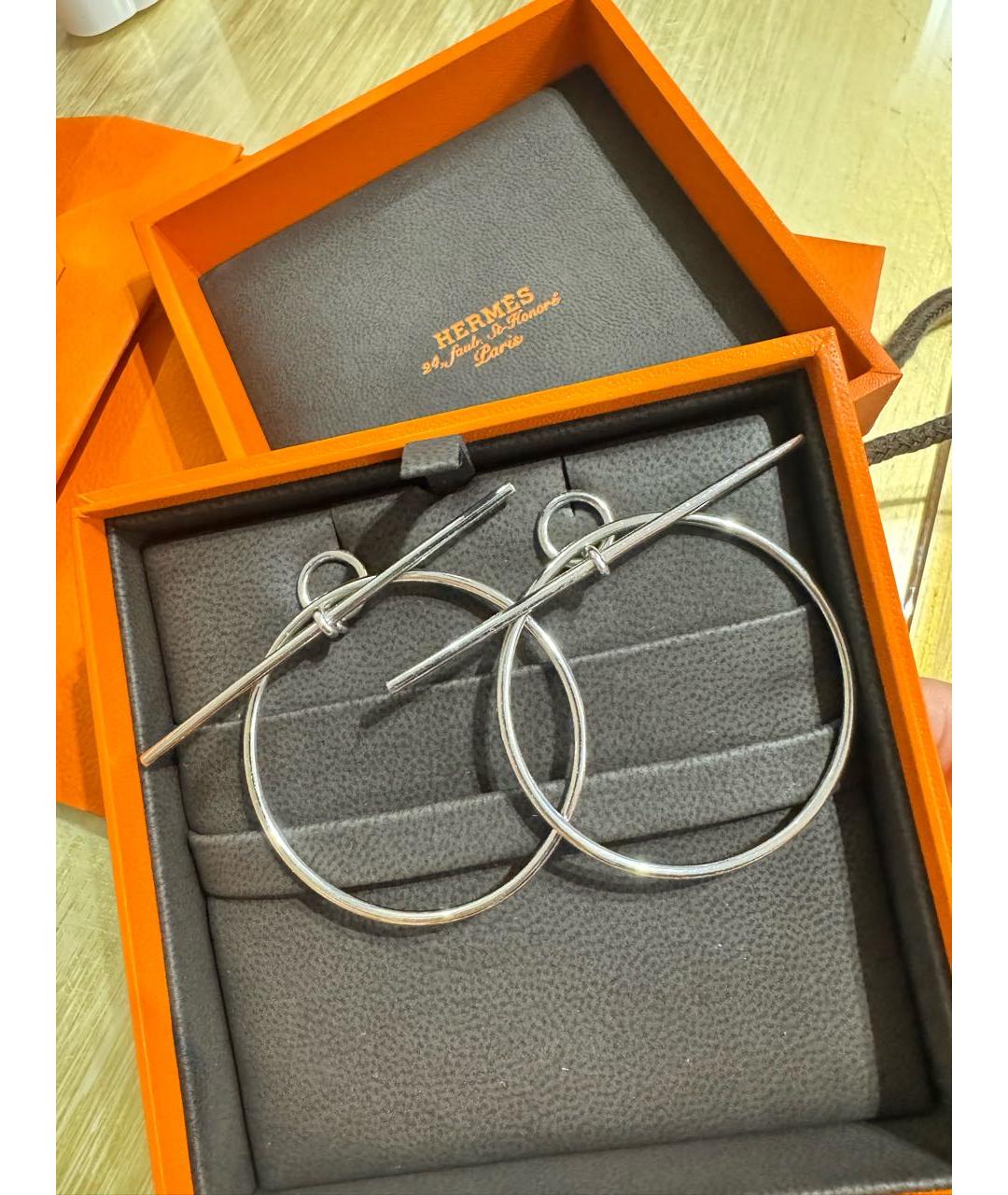HERMES Серебряные серебряные серьги, фото 3