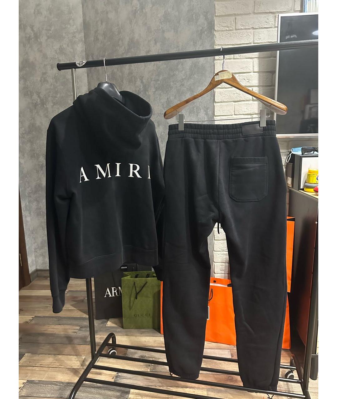 AMIRI Черный хлопковый спортивный костюм, фото 2