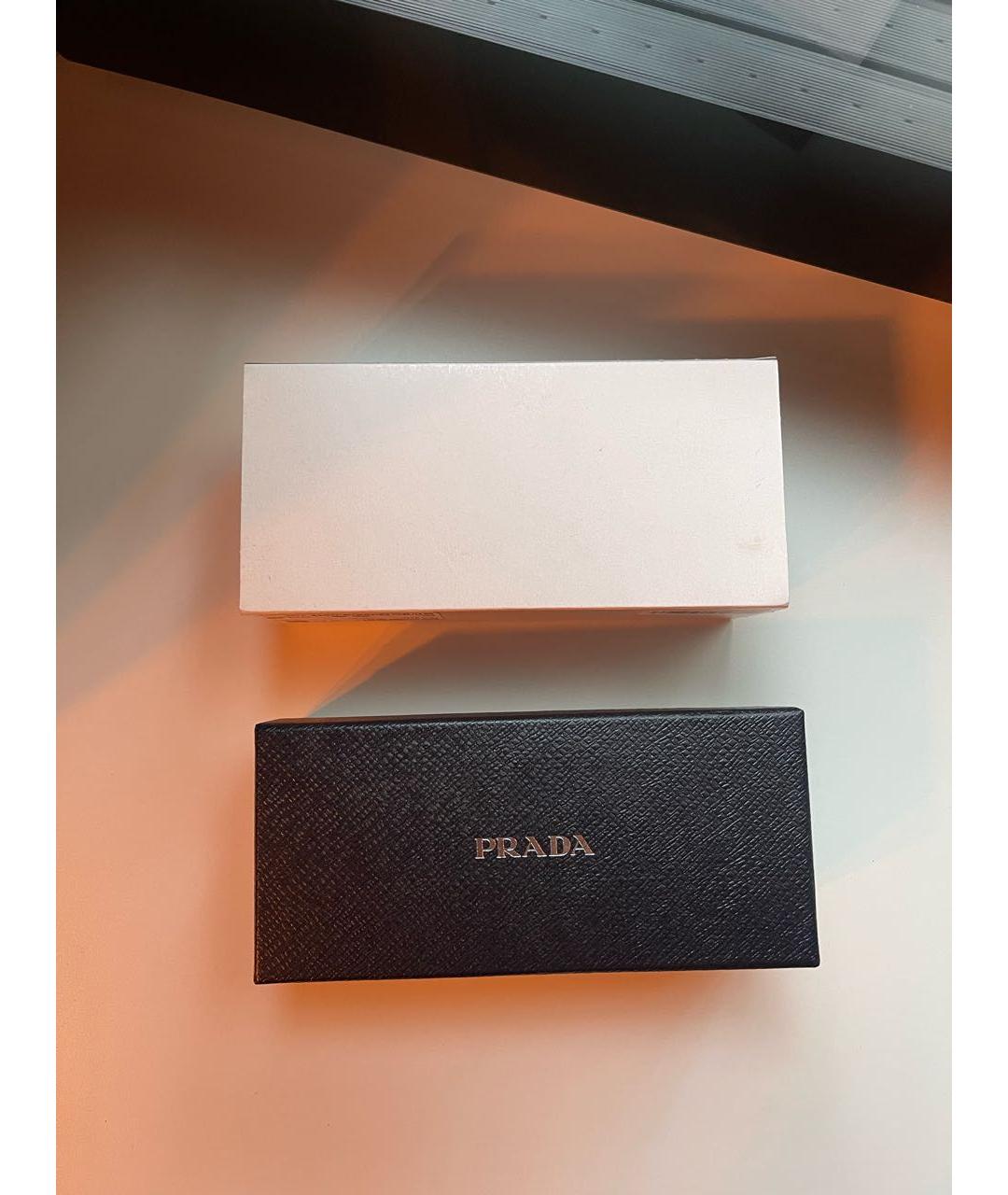 PRADA Золотые металлические солнцезащитные очки, фото 4