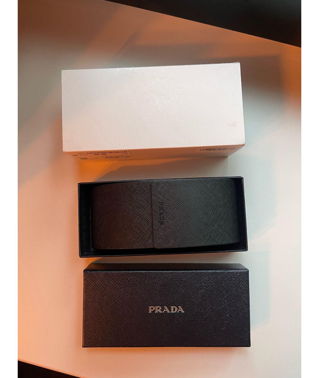 PRADA Золотые металлические солнцезащитные очки, фото 8