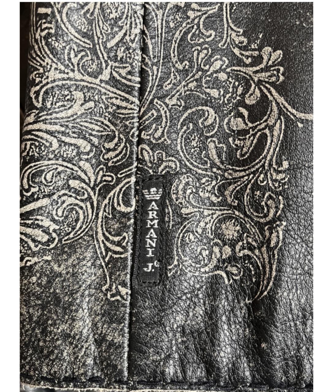 ARMANI JEANS Серая кожаная куртка, фото 3