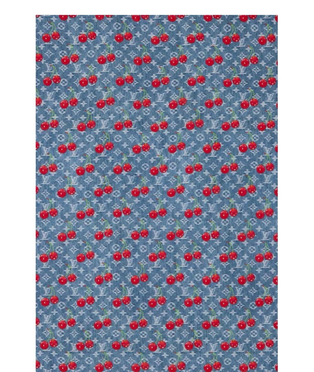 LOUIS VUITTON Голубой шерстяной платок, фото 4