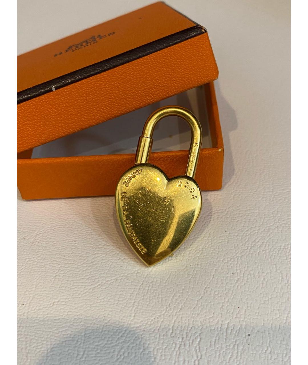 HERMES Золотой брелок, фото 2