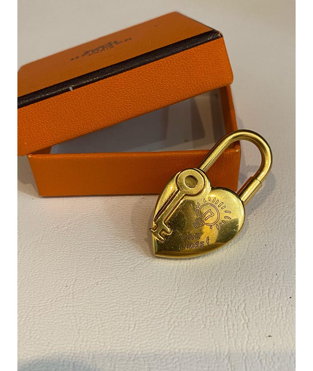 HERMES Золотой брелок, фото 7