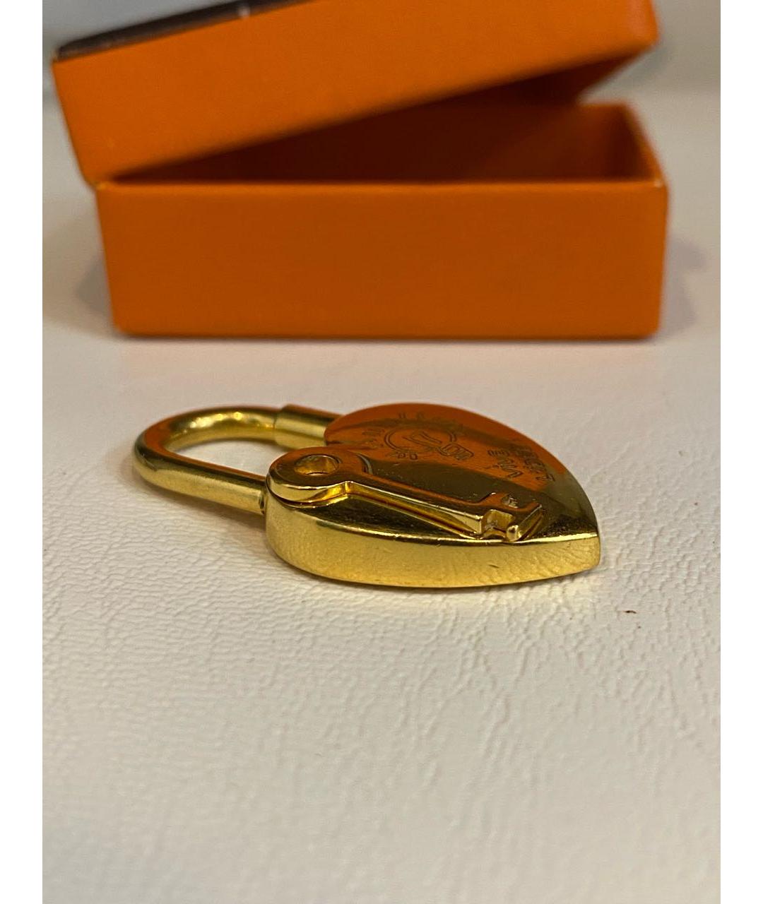 HERMES Золотой брелок, фото 5