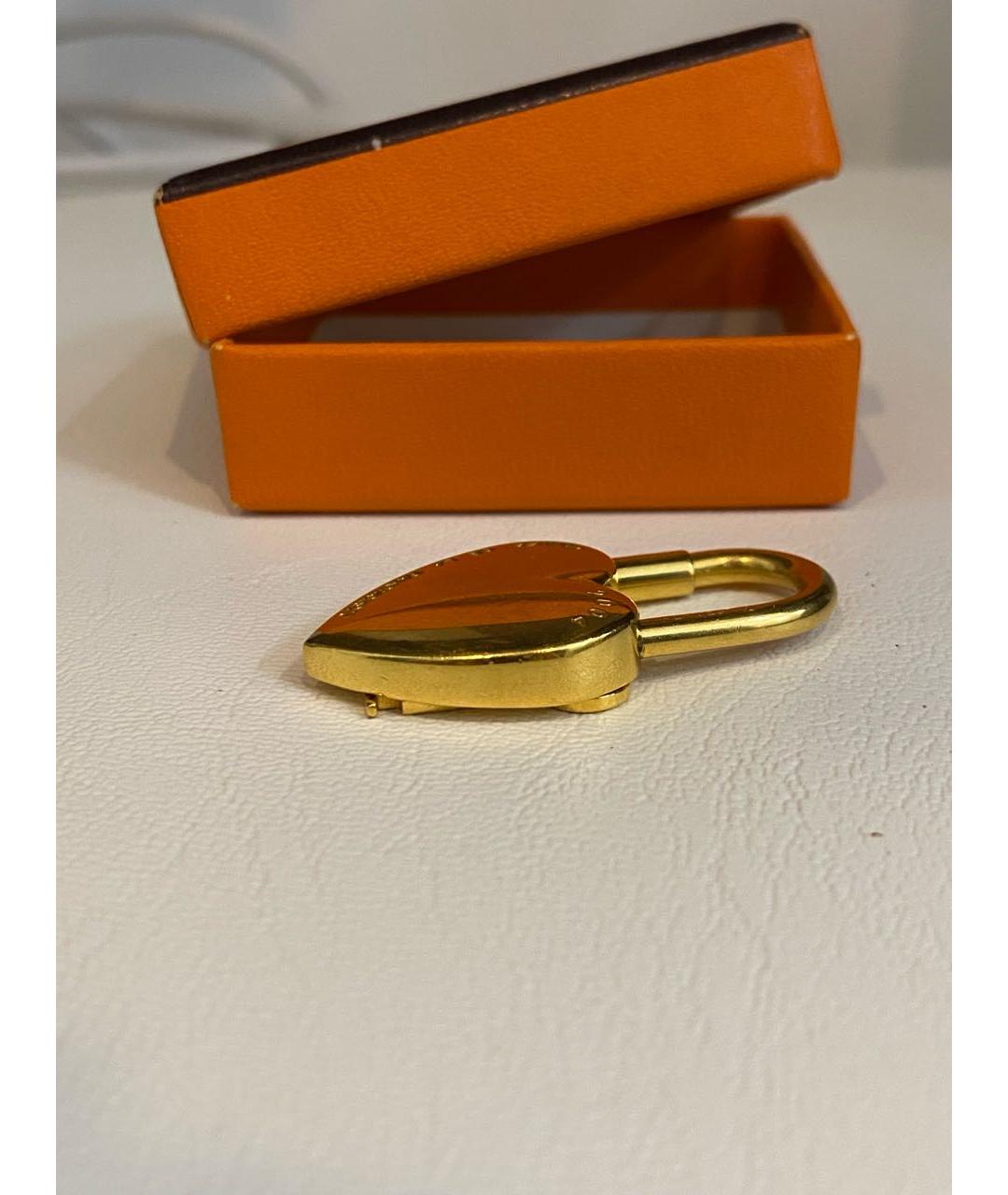 HERMES Золотой брелок, фото 3