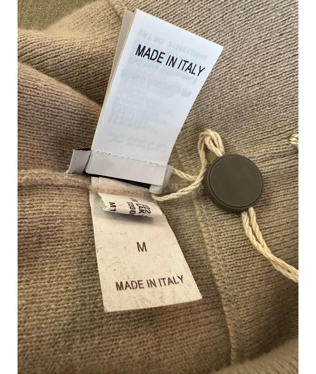 BRUNELLO CUCINELLI Бежевая кашемировая шапка, фото 2