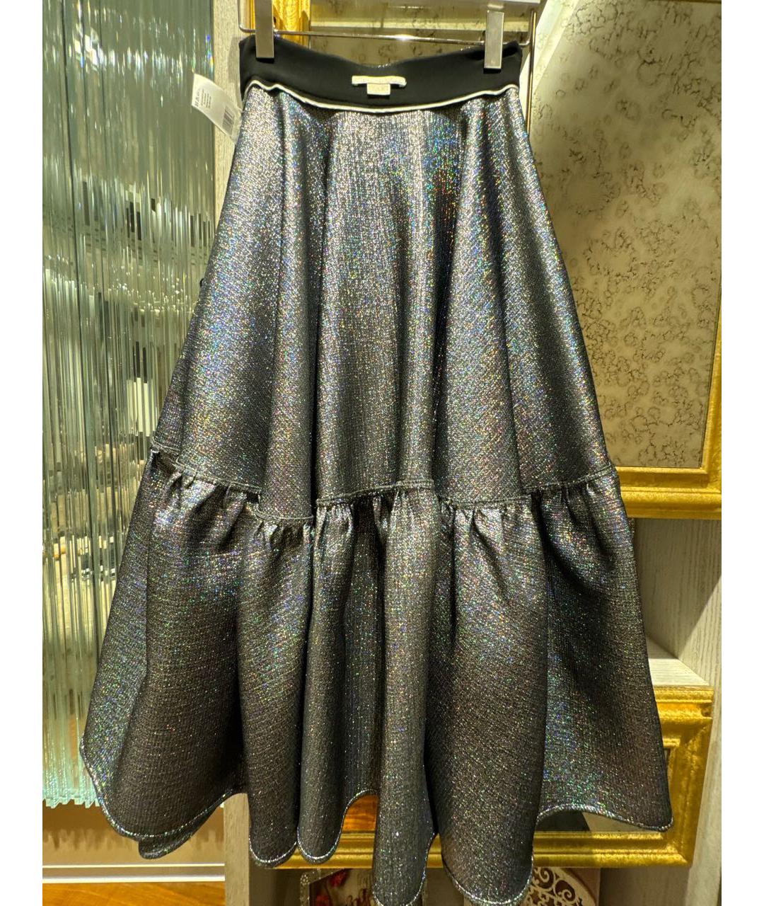 ANTONIO BERARDI Черная полиэстеровая юбка миди, фото 2