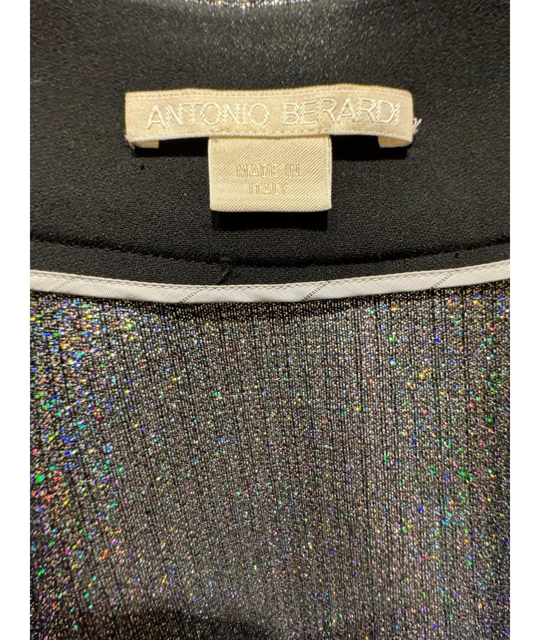 ANTONIO BERARDI Черная полиэстеровая юбка миди, фото 3