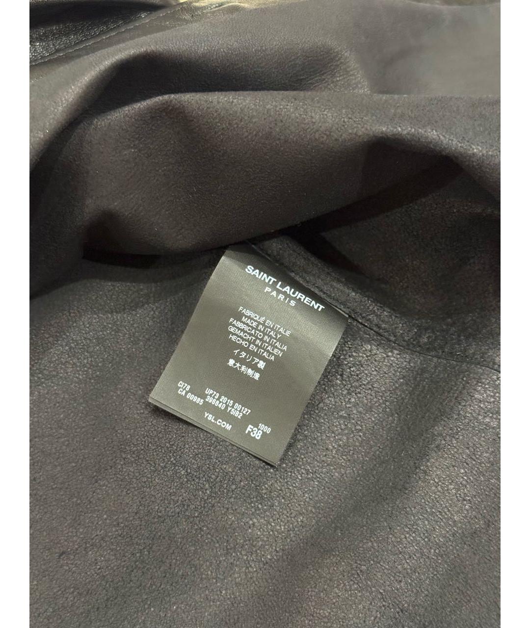 SAINT LAURENT Черная кожаная рубашка, фото 6