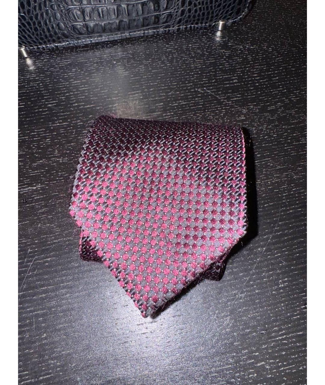 TOM FORD Бордовый шелковый галстук, фото 5
