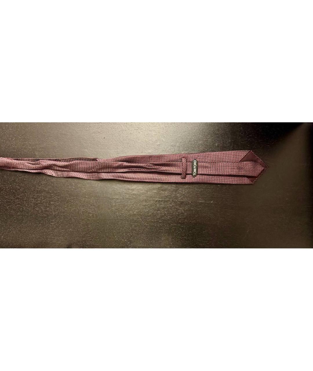 TOM FORD Бордовый шелковый галстук, фото 4