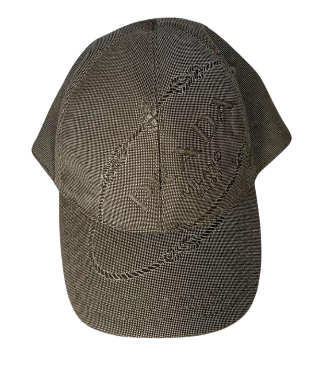 PRADA Коричневая хлопковая кепка, фото 1