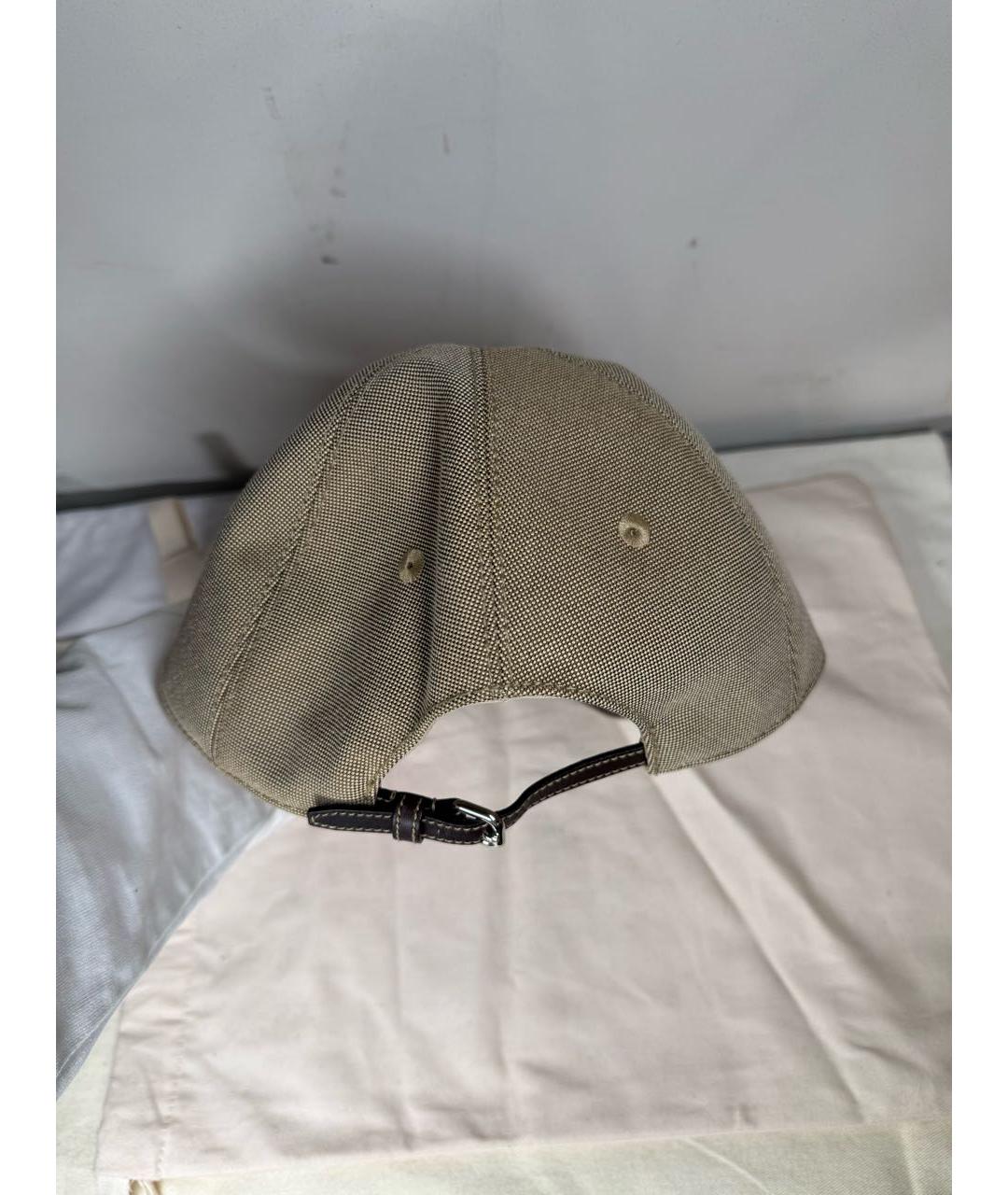 PRADA Коричневая хлопковая кепка, фото 2