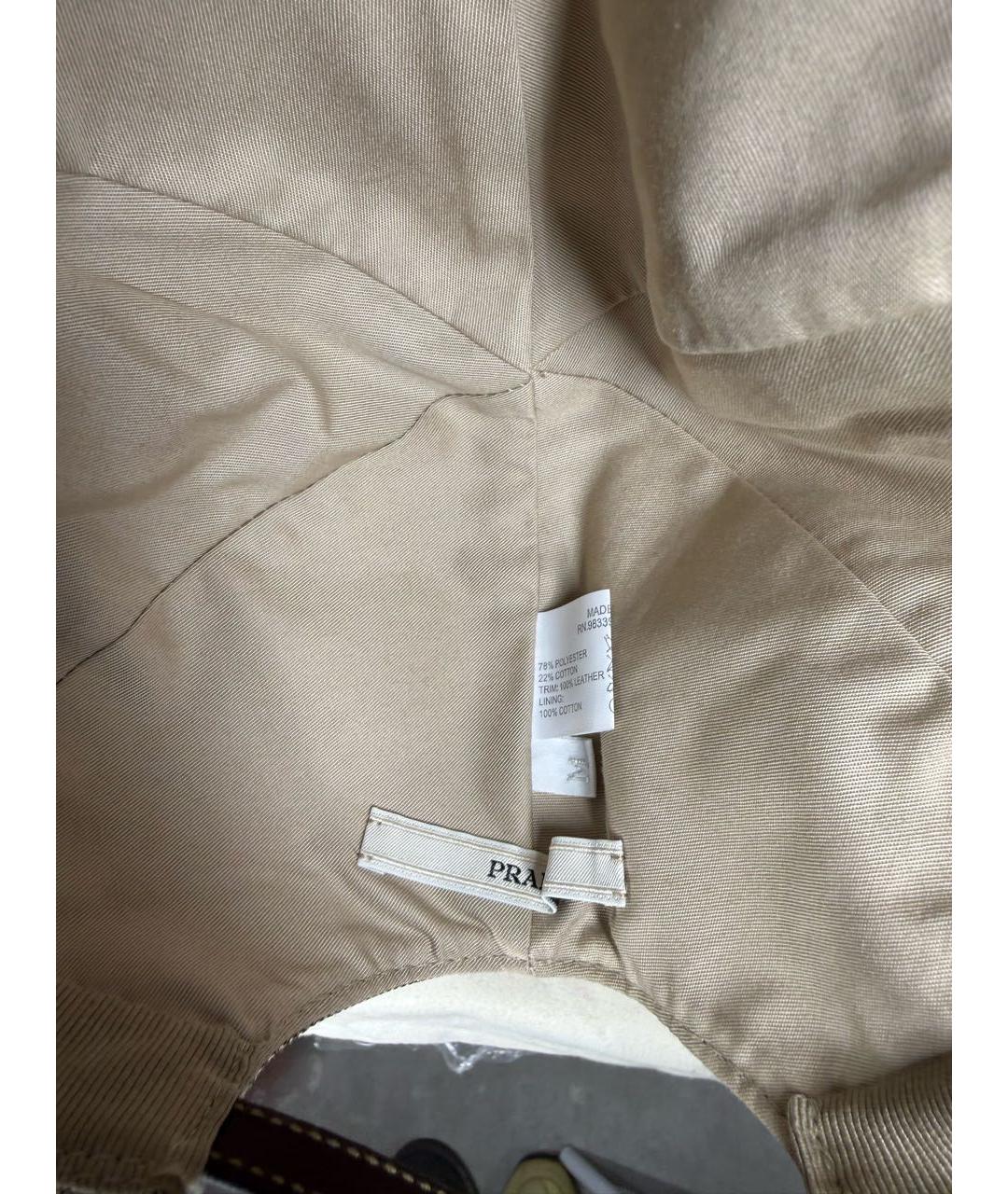 PRADA Коричневая хлопковая кепка, фото 4