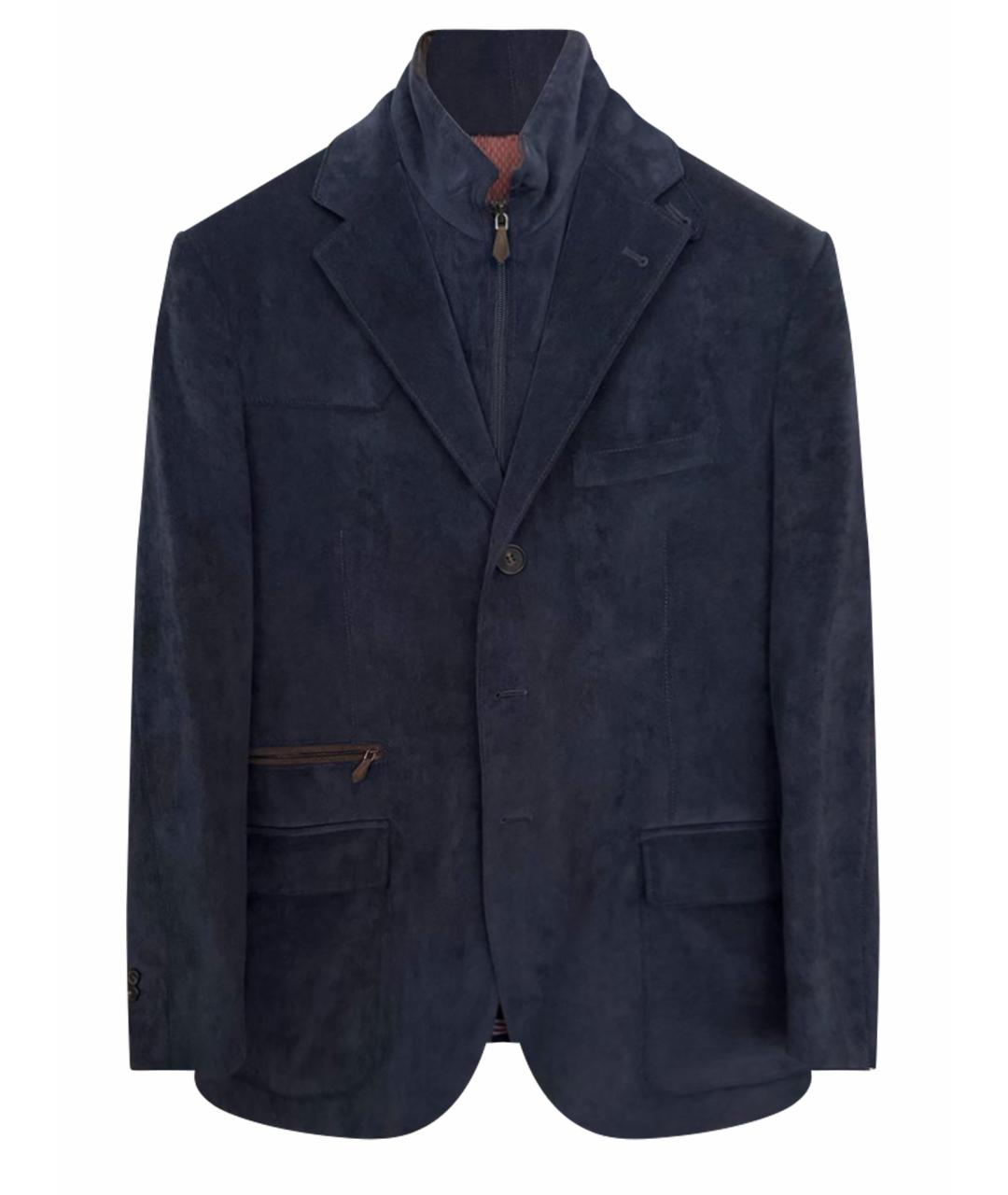 CORNELIANI Темно-синяя полиэстеровая куртка, фото 1