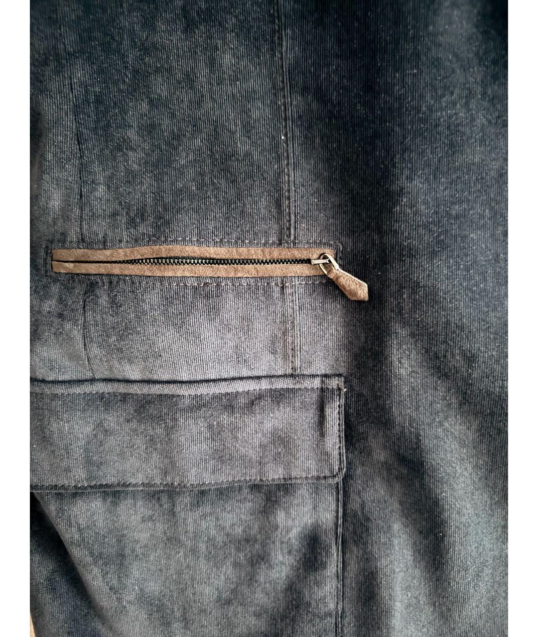 CORNELIANI Темно-синяя полиэстеровая куртка, фото 6