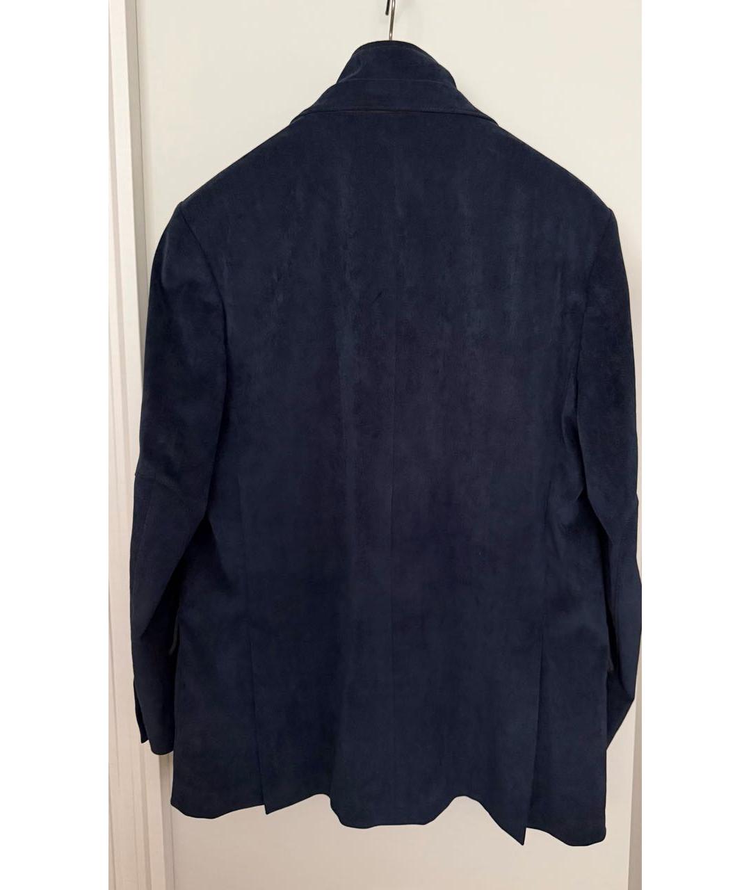 CORNELIANI Темно-синяя полиэстеровая куртка, фото 2