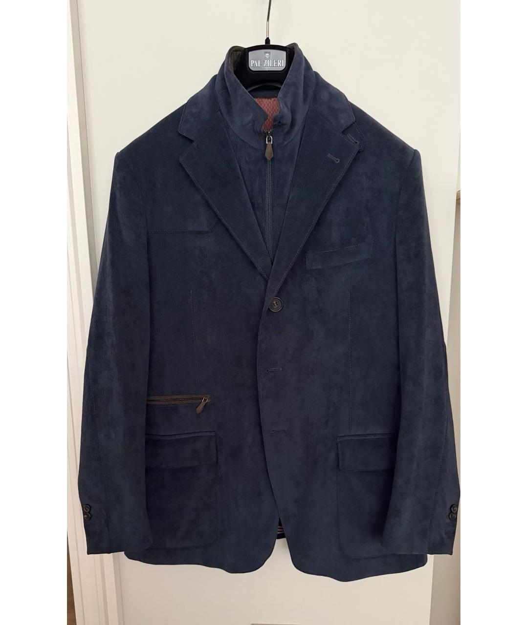 CORNELIANI Темно-синяя полиэстеровая куртка, фото 9