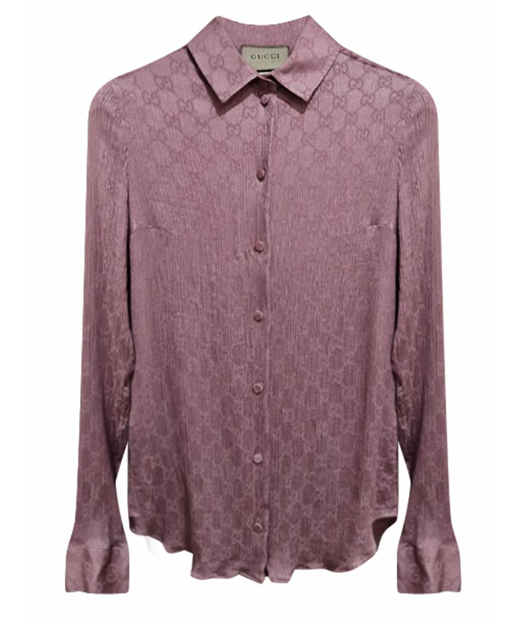 GUCCI Розовая шелковая блузы, фото 1