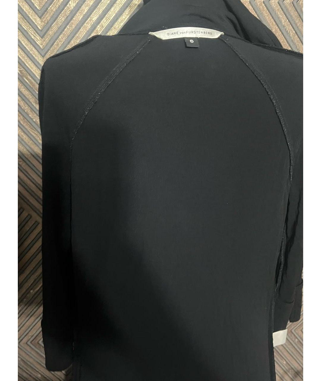 DIANE VON FURSTENBERG Черное вискозное повседневное платье, фото 3