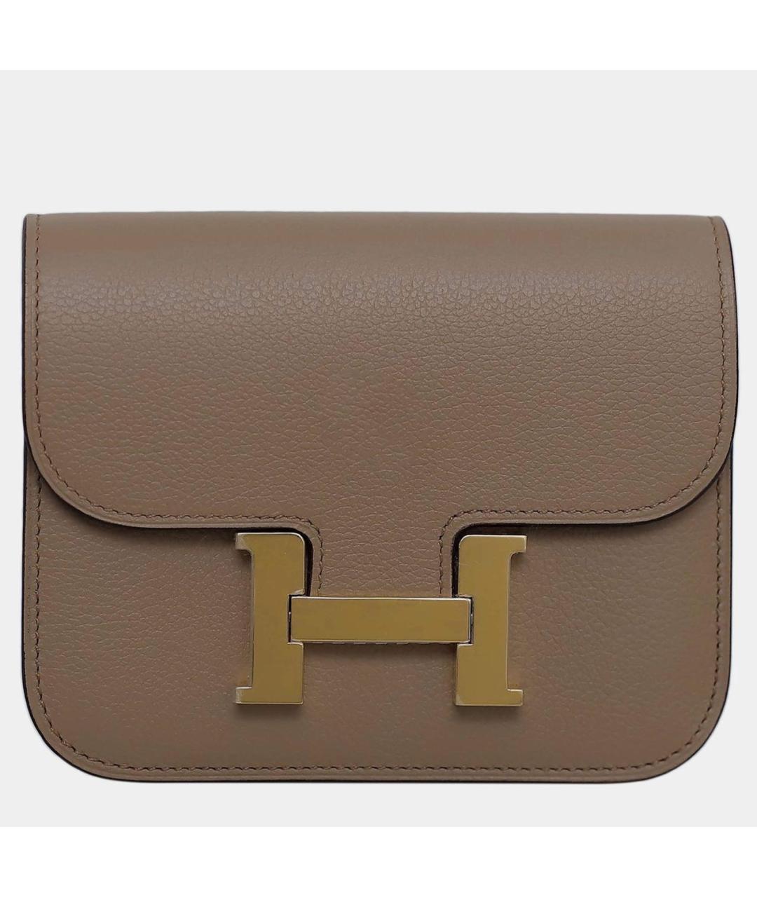 HERMES Хаки кожаная поясная сумка, фото 9