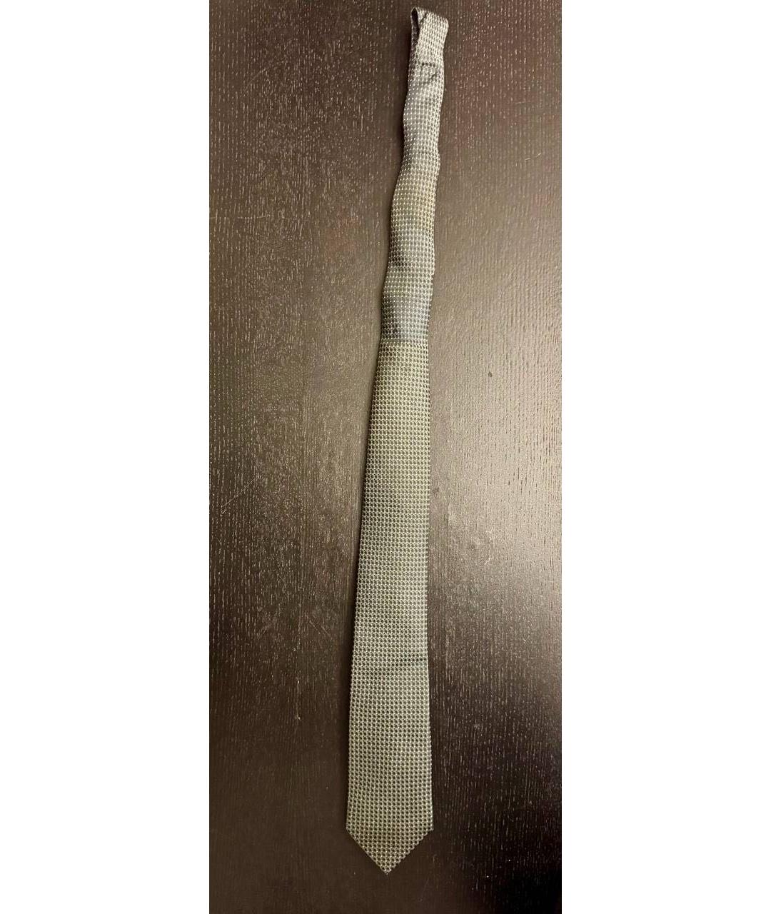 HUGO BOSS Серый шелковый галстук, фото 3