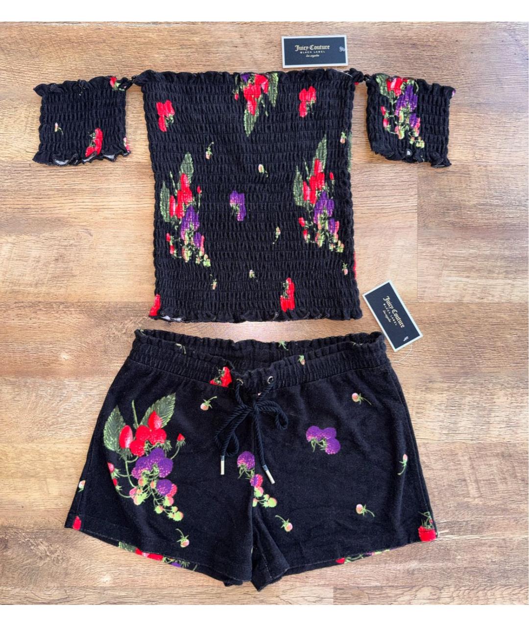 JUICY COUTURE Черный хлопковый костюм с брюками, фото 3