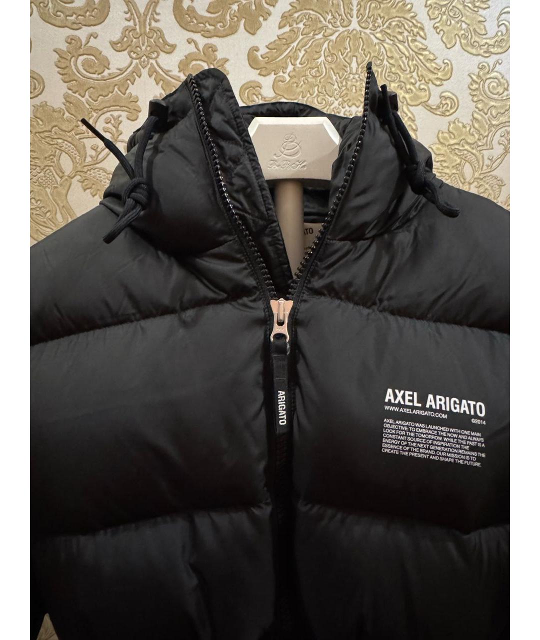 AXEL ARIGATO Черный полиэстеровый пуховик, фото 4