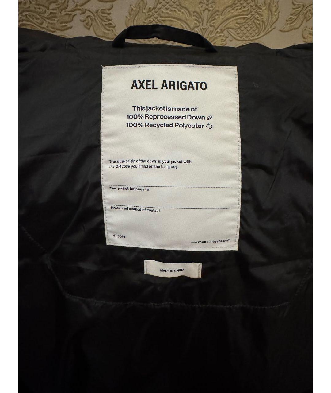 AXEL ARIGATO Черный полиэстеровый пуховик, фото 6