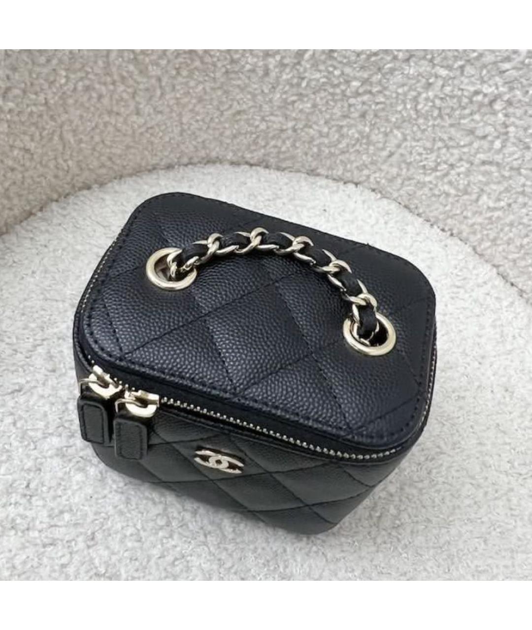 CHANEL Черная кожаная сумка через плечо, фото 2
