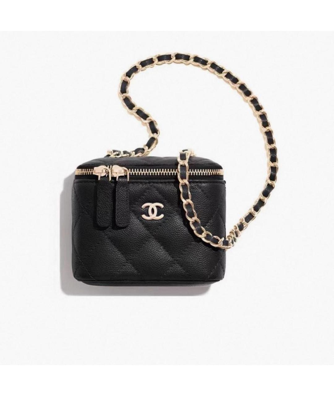 CHANEL Черная кожаная сумка через плечо, фото 5