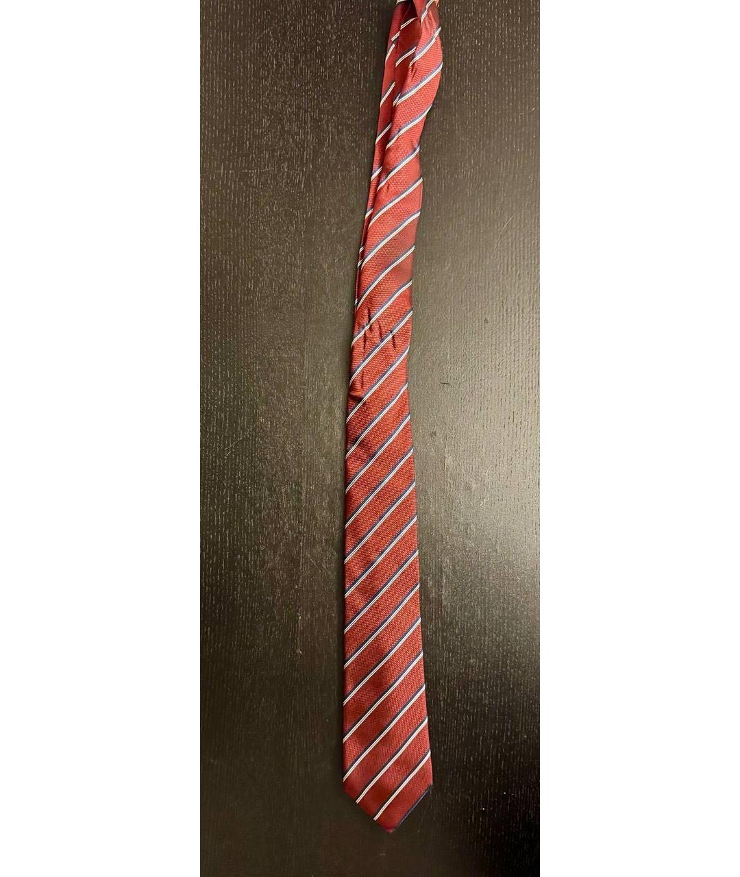 HUGO BOSS Бордовый шелковый галстук, фото 4