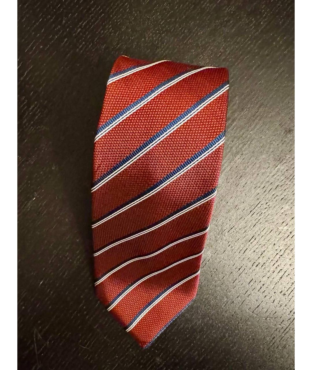 HUGO BOSS Бордовый шелковый галстук, фото 5