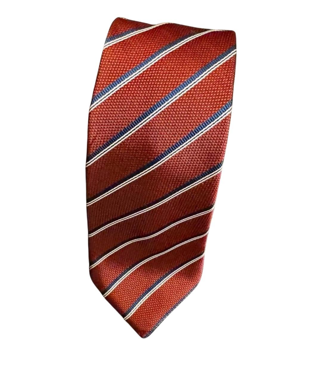 HUGO BOSS Бордовый шелковый галстук, фото 1