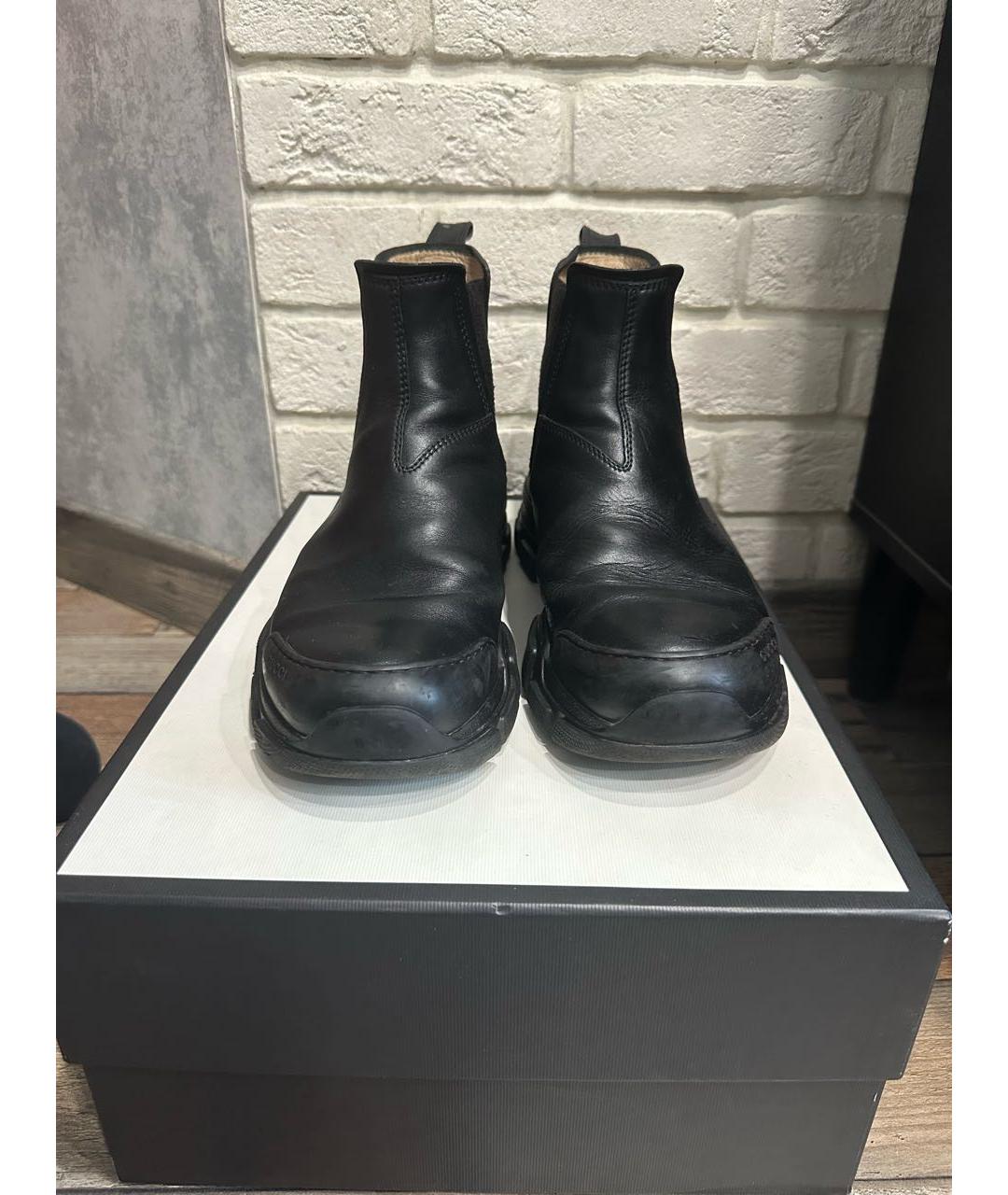 GUCCI Черные кожаные высокие ботинки, фото 2