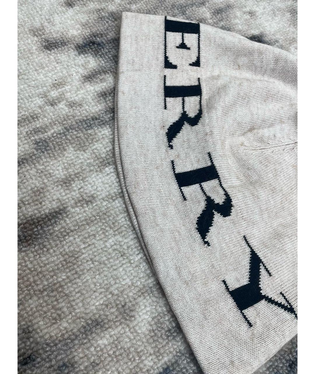 BURBERRY Серая хлопковая шапка, фото 3