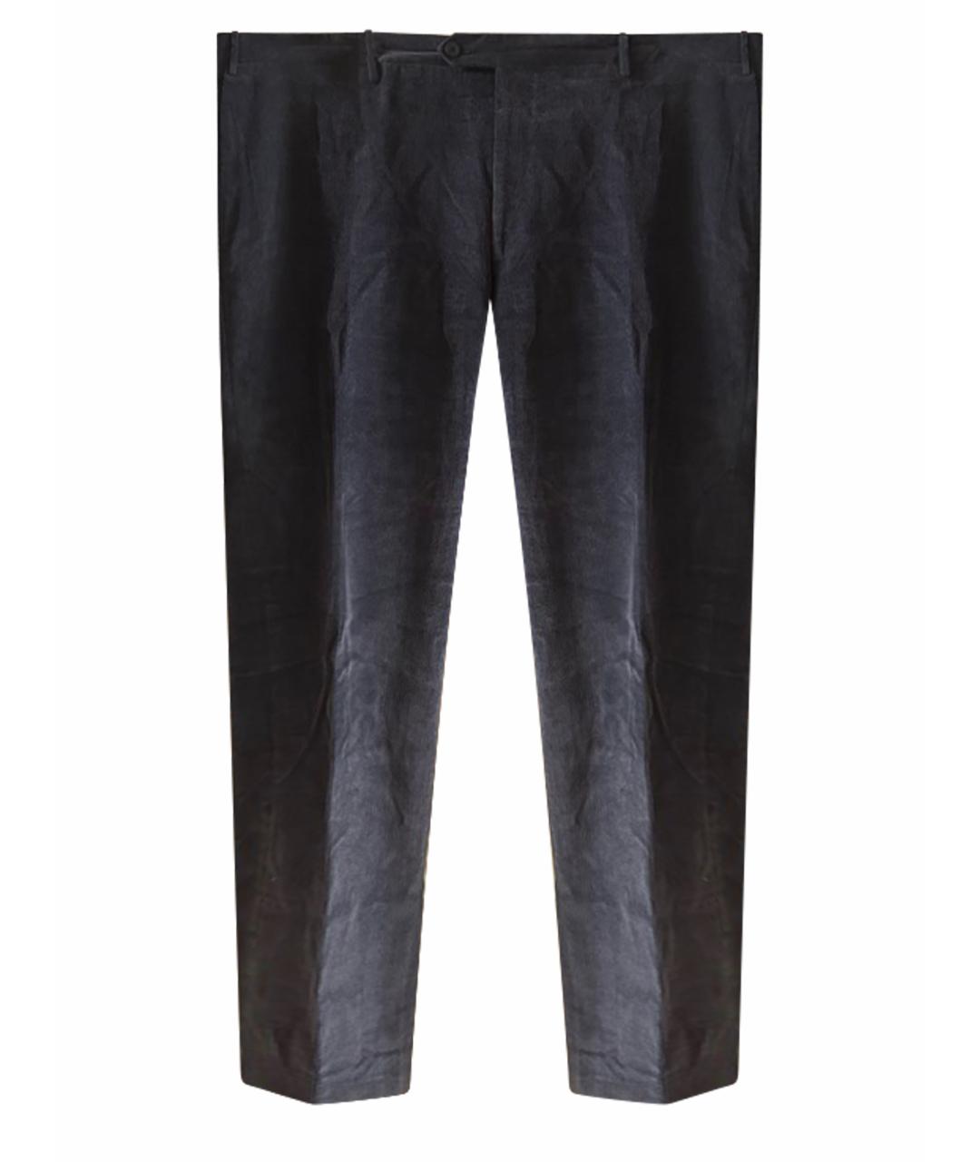 CORNELIANI Темно-синие хлопковые классические брюки, фото 1
