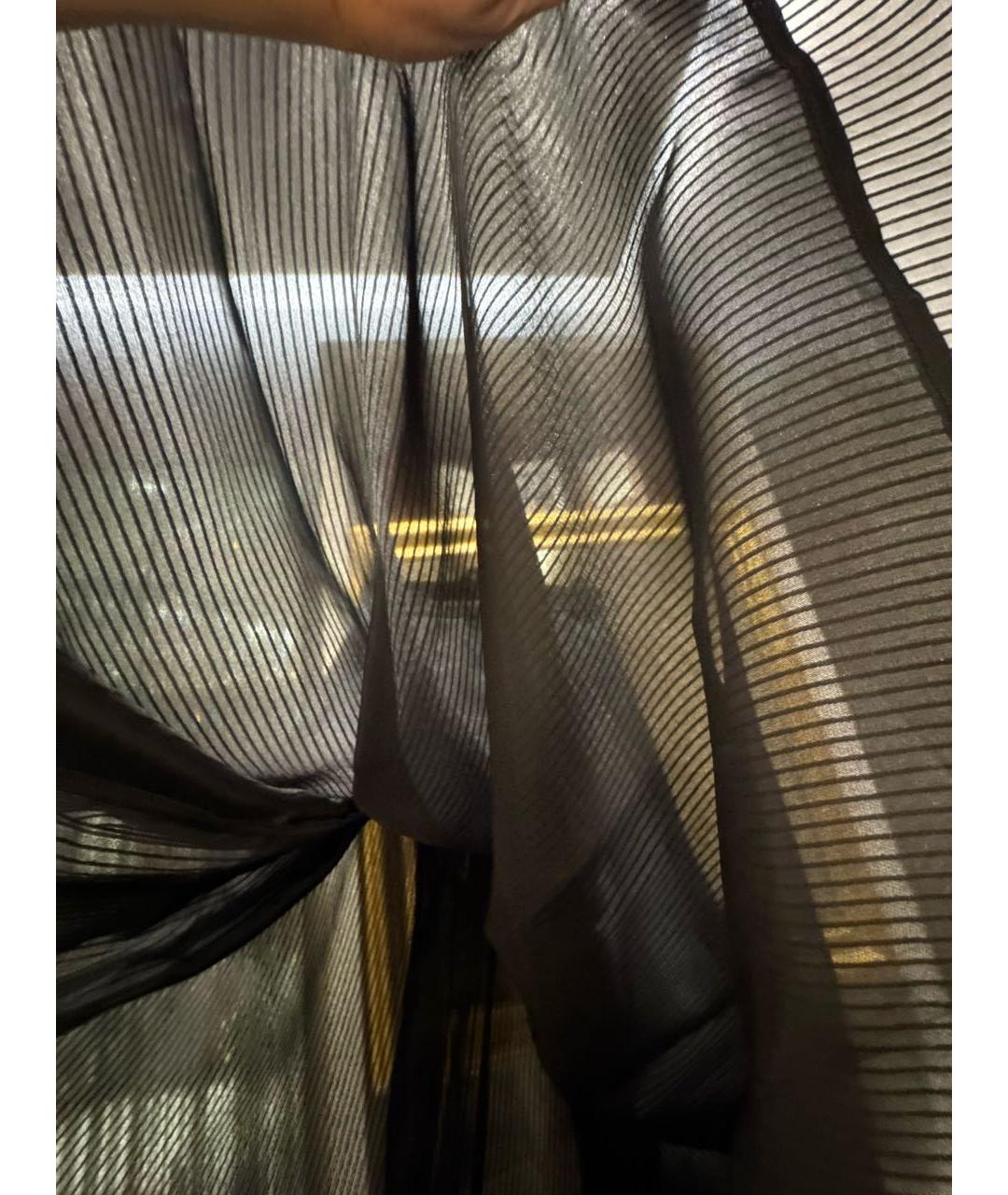 ROCHAS Черная шелковая юбка макси, фото 8