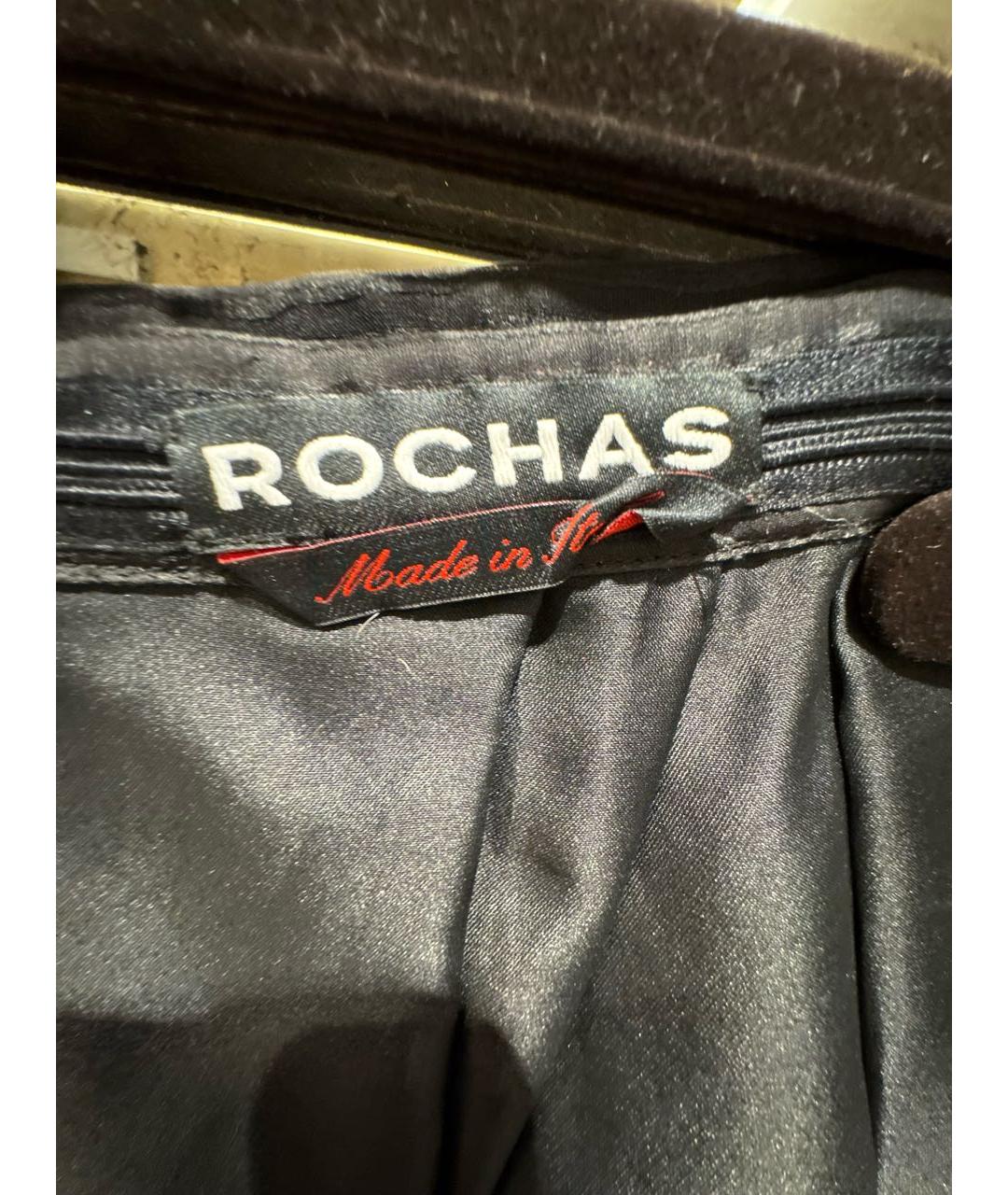 ROCHAS Черная шелковая юбка макси, фото 4