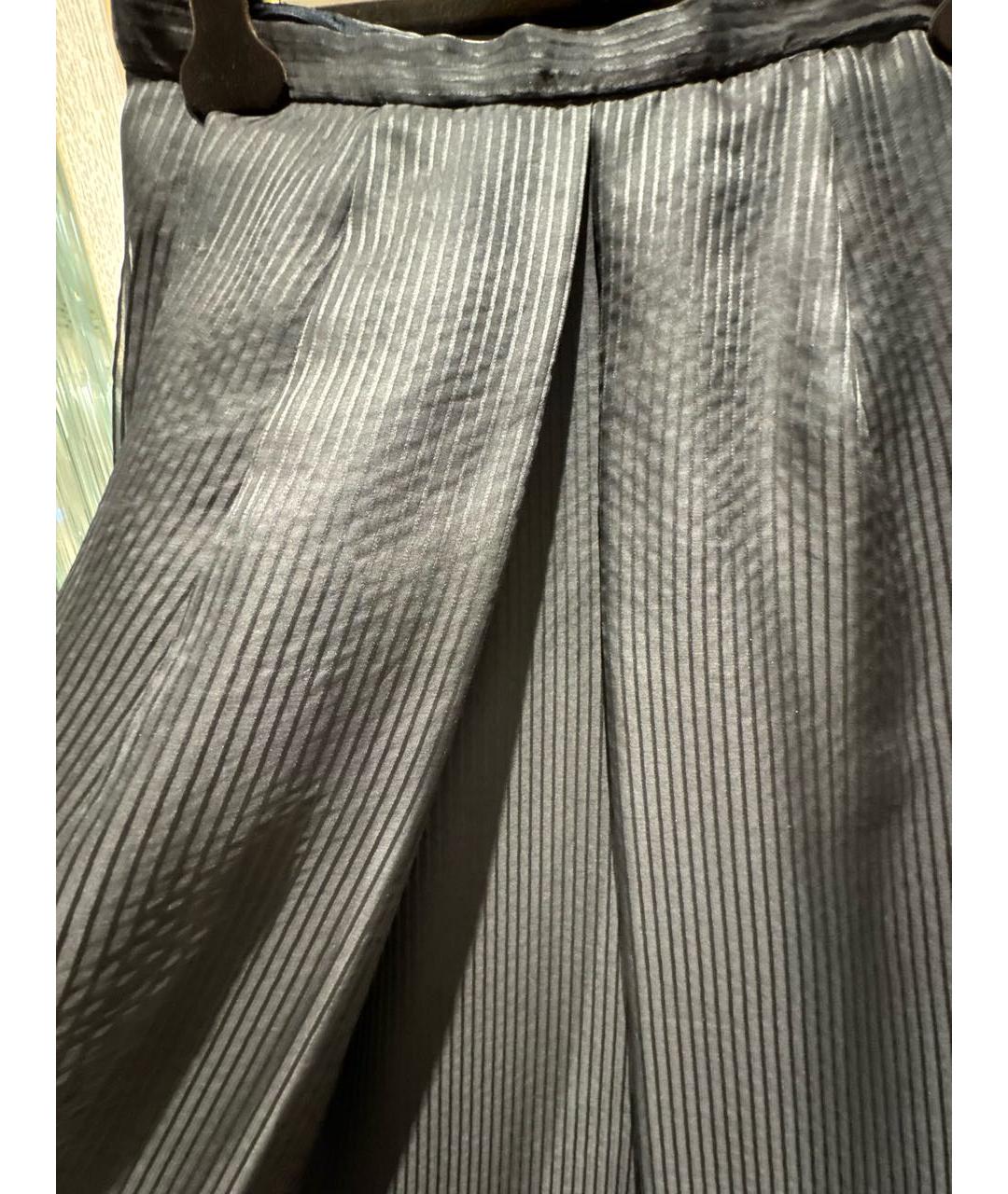 ROCHAS Черная шелковая юбка макси, фото 6