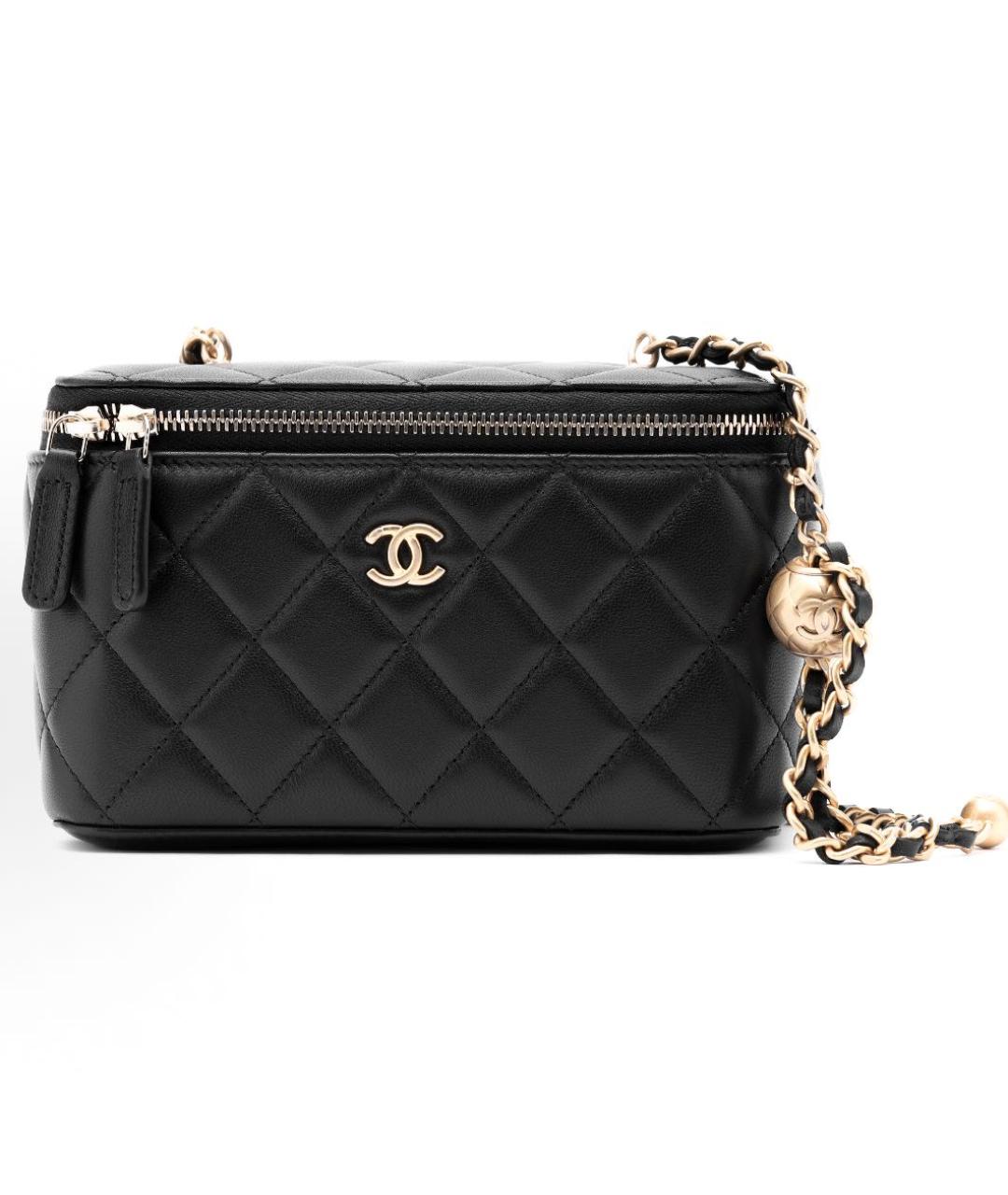 CHANEL Черная кожаная сумка через плечо, фото 5