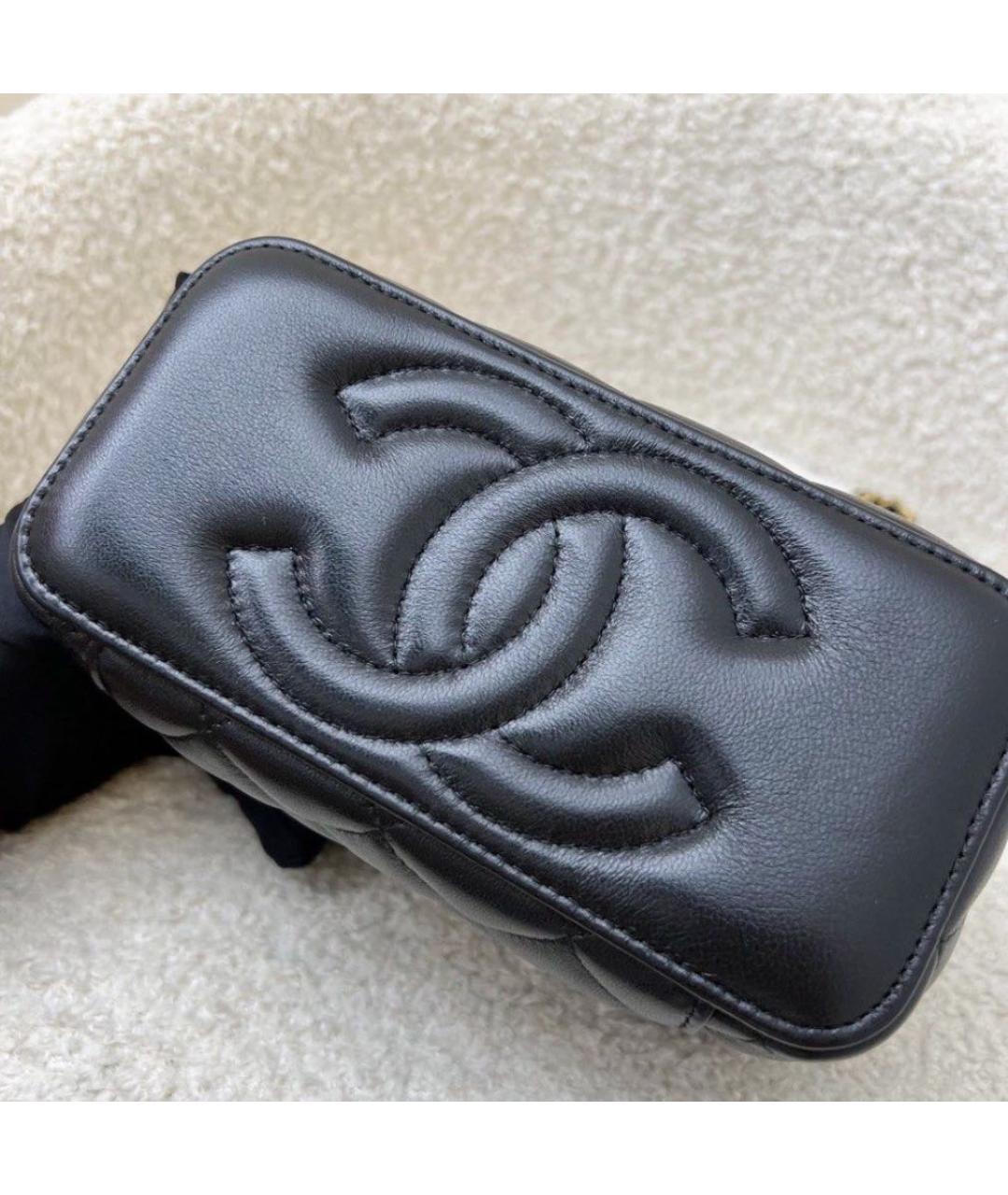 CHANEL Черная кожаная сумка через плечо, фото 2