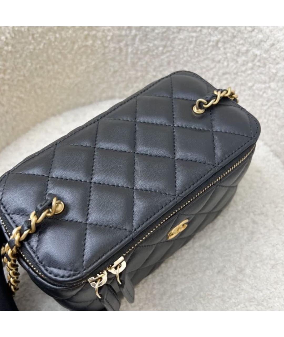 CHANEL Черная кожаная сумка через плечо, фото 4