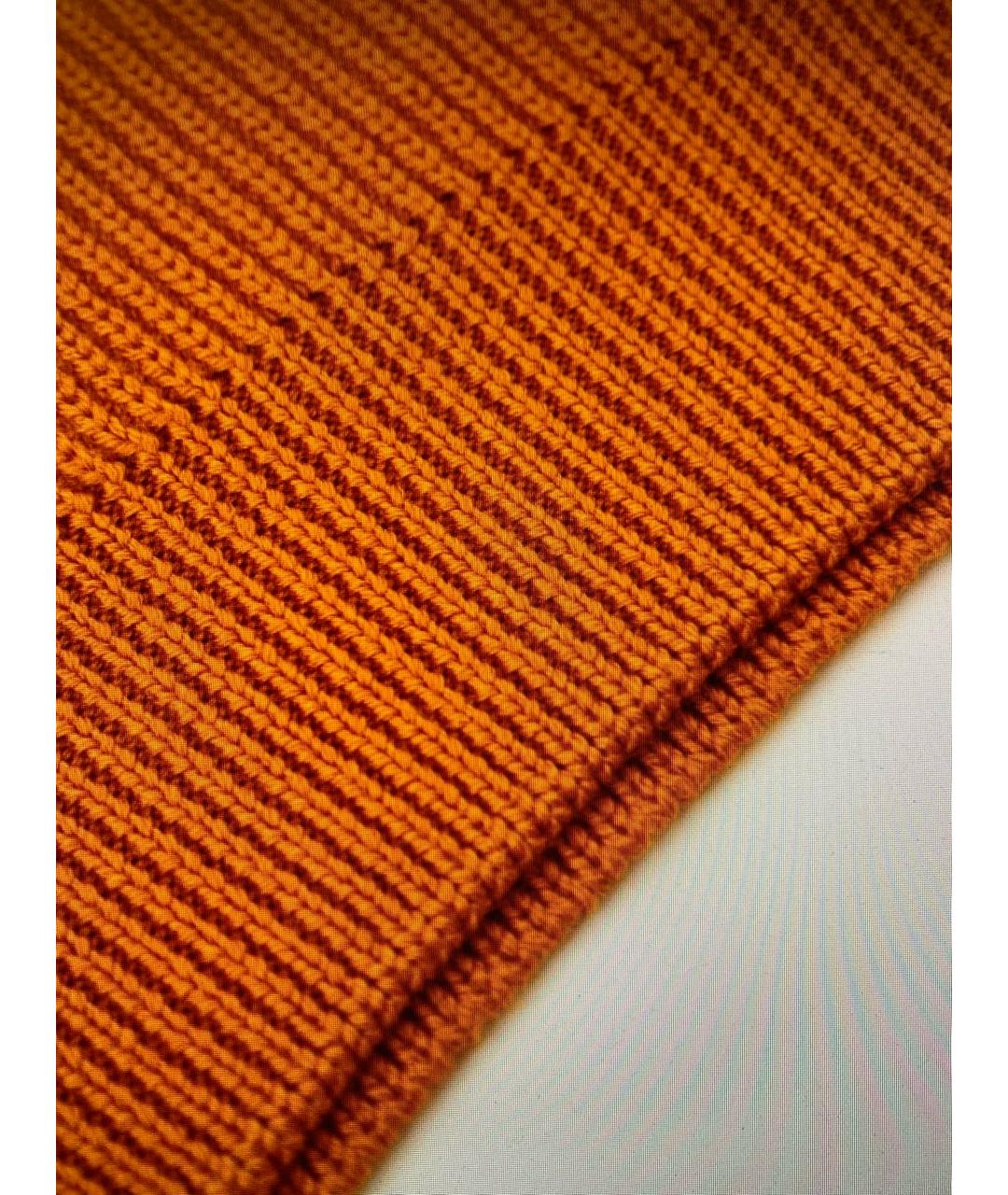 MAX MARA Оранжевый шерстяной капюшон, фото 3