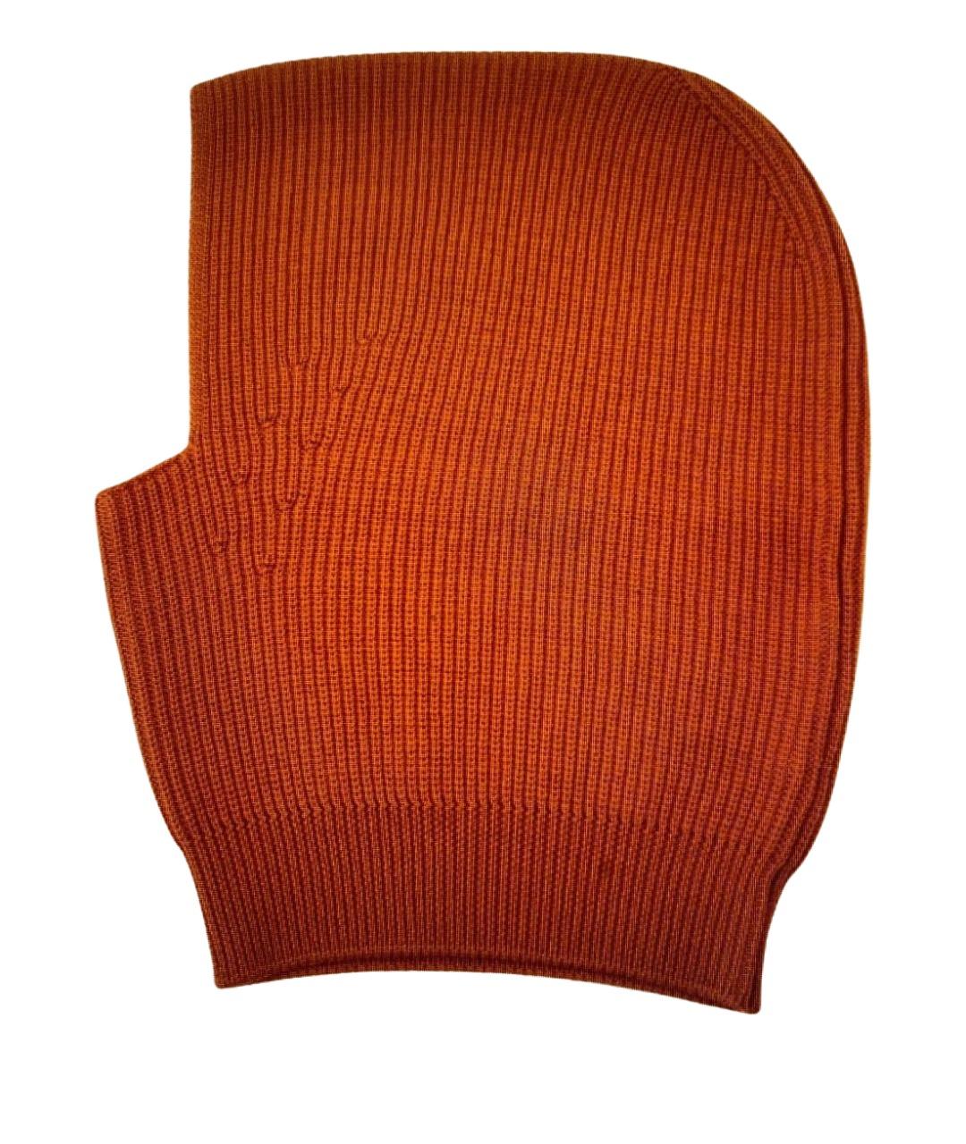 MAX MARA Оранжевый шерстяной капюшон, фото 1