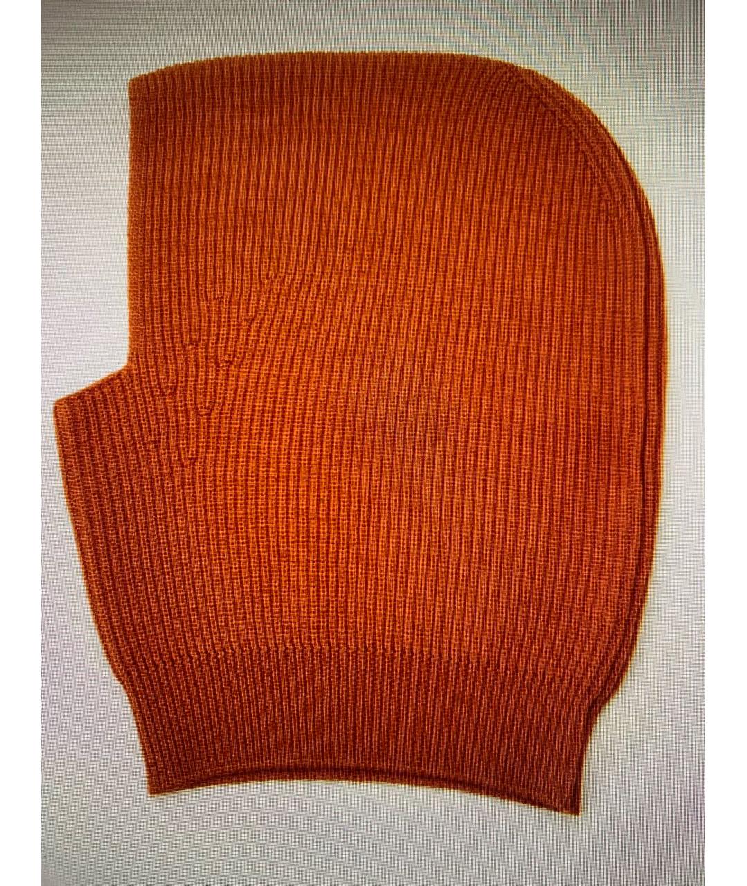 MAX MARA Оранжевый шерстяной капюшон, фото 7