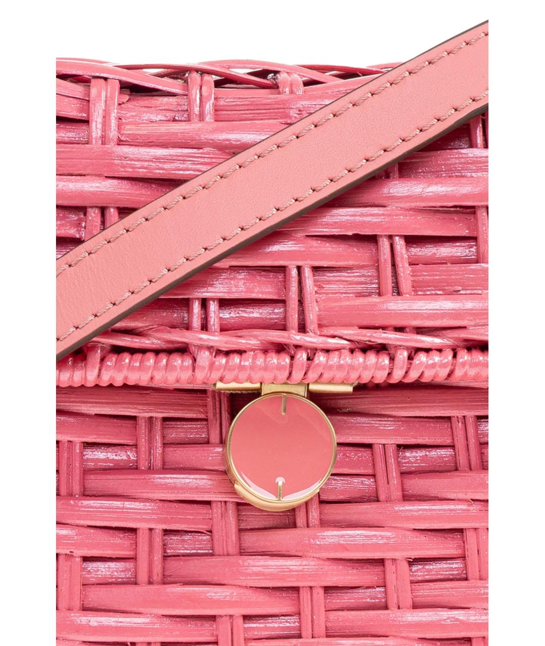 CULT GAIA Розовая пелетеная сумка с короткими ручками, фото 6